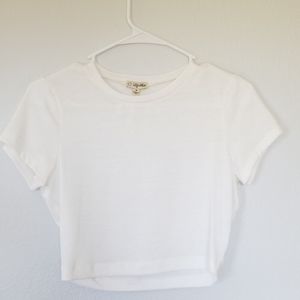White crop top
